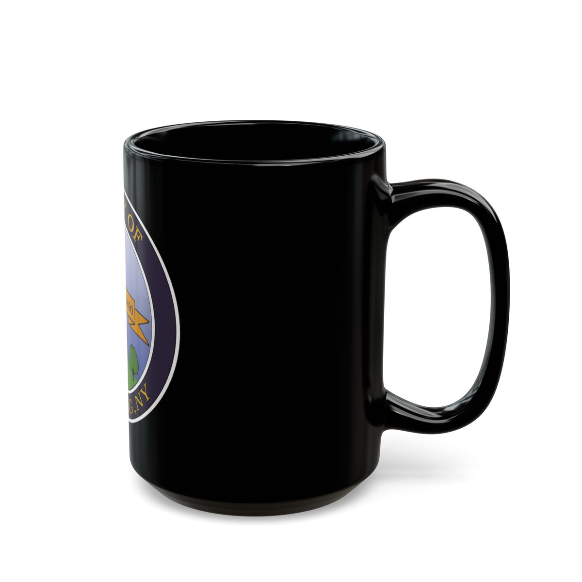 Seal of Corning NY - Black Coffee Mug