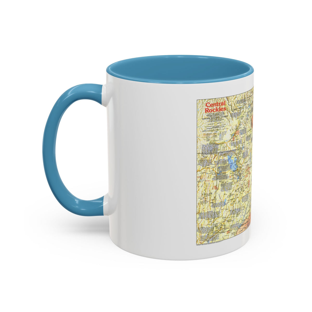 USA - Central Rockies 1 (1984) (Map) Accent Coffee Mug