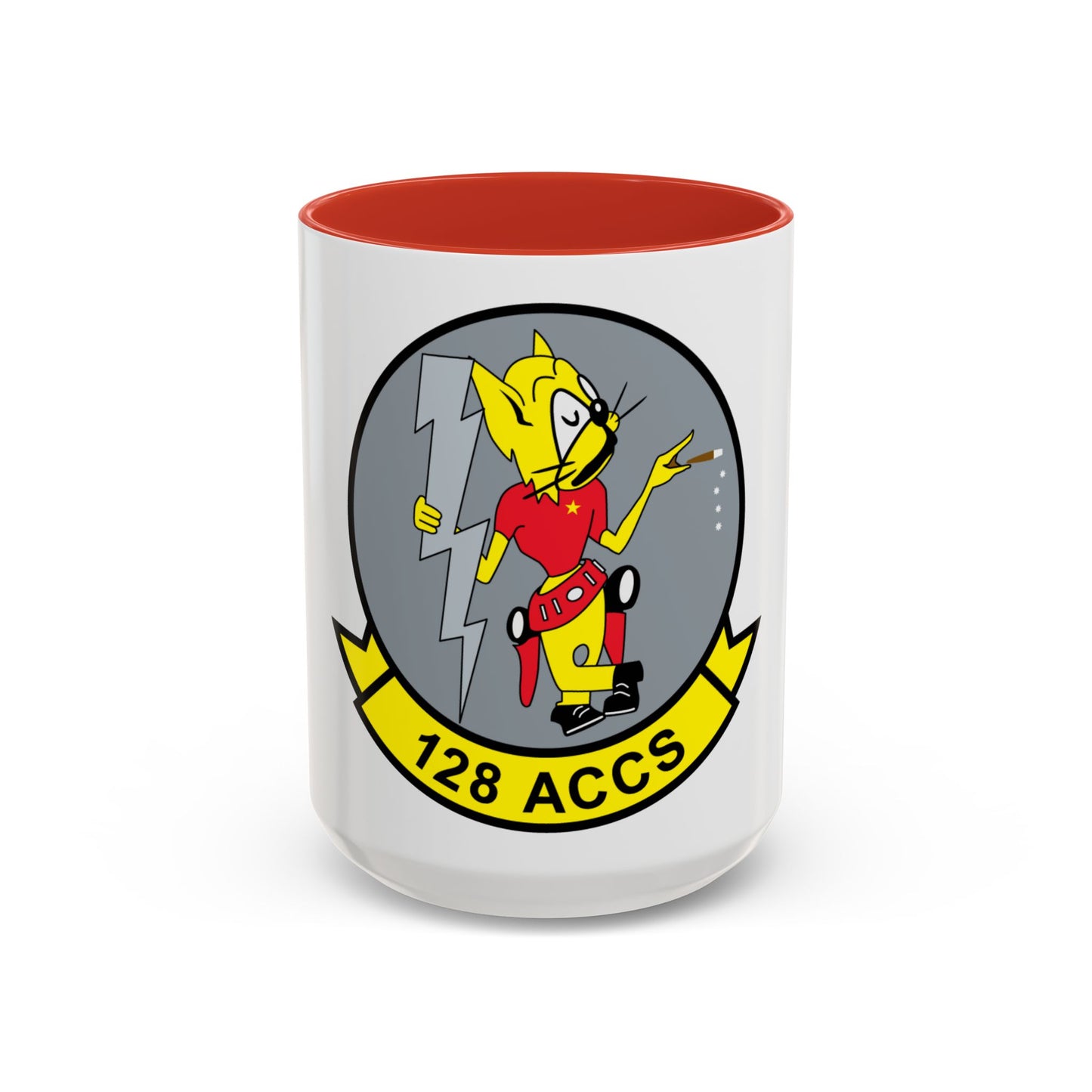 128 ACCS (U.S. Air Force) Accent Coffee Mug