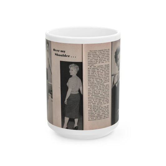 Kim Novak #160 - Scanned Mag. 66 Photos (Vintage Female Icon) White Coffee Mug-15oz-Go Mug Yourself