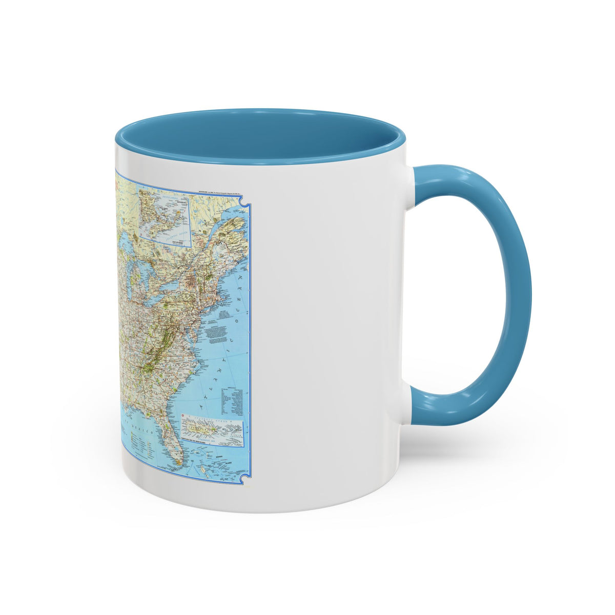 North America - Vacationlands (1966) (Map) Accent Coffee Mug
