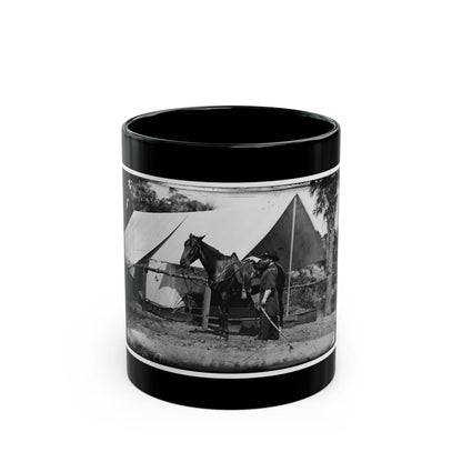 Morris Island, South Carolina. General Quincy A. Gillmore In Front Of His Tent (U.S. Civil War) Black Coffee Mug