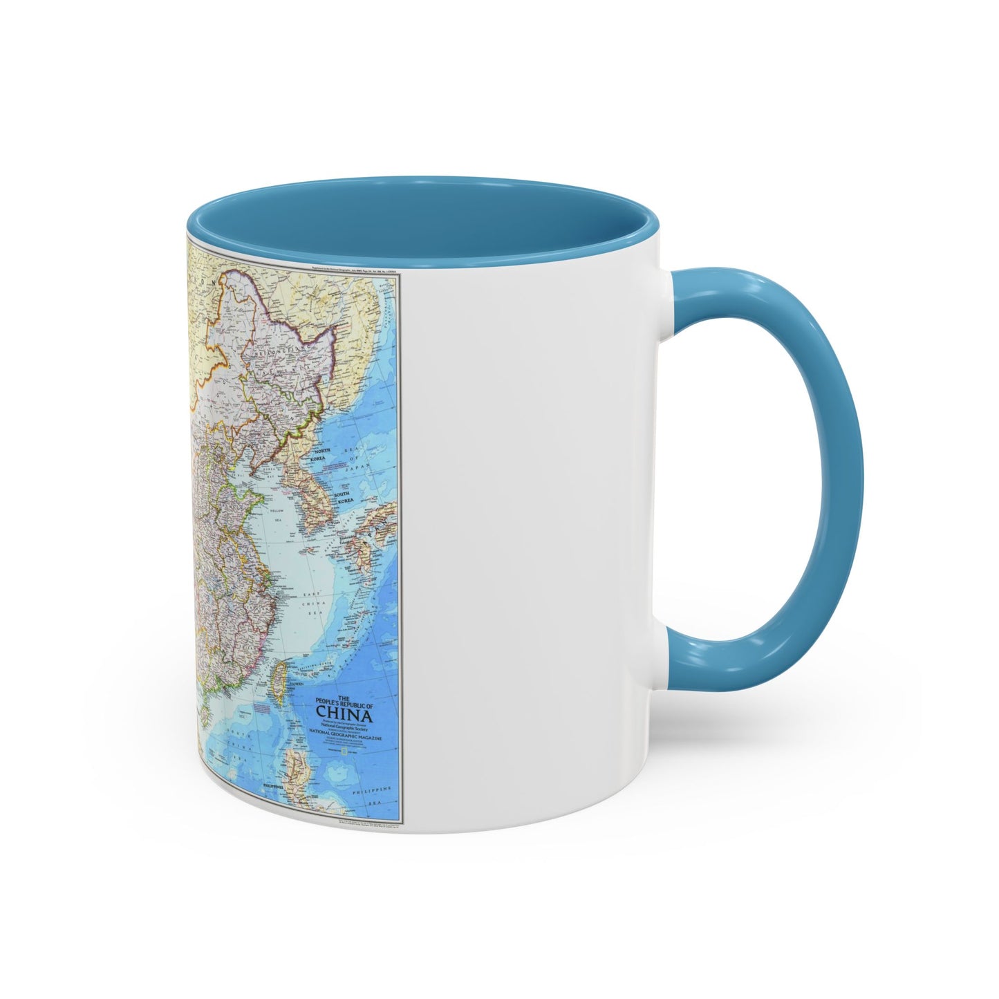 China - The People's Republic (1980) (Map) Accent Coffee Mug