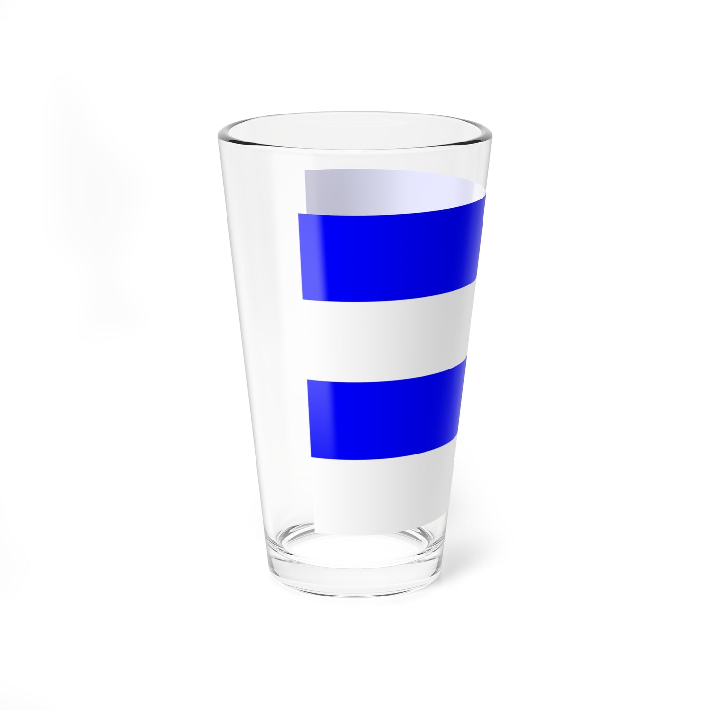 Weather flag blue white (Germany) Pint Glass 16oz