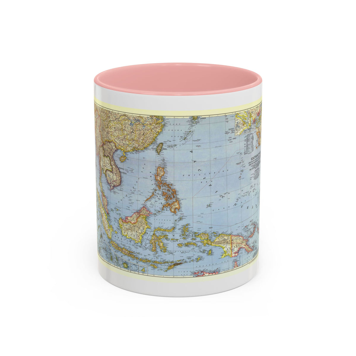 Asia - Southeast (1944) (Map) Accent Coffee Mug