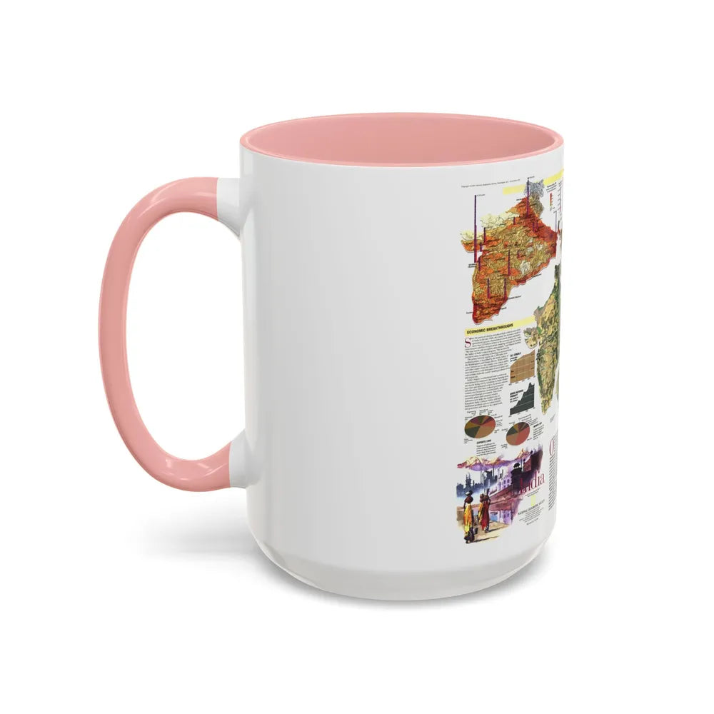 India (1997) (Map) Accent Coffee Mug-Go Mug Yourself