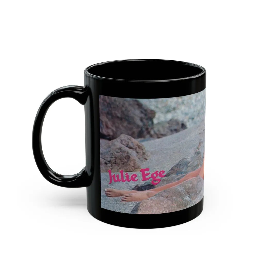 Julie Ege #181 (Vintage Female Icon) Black Coffee Mug-Go Mug Yourself