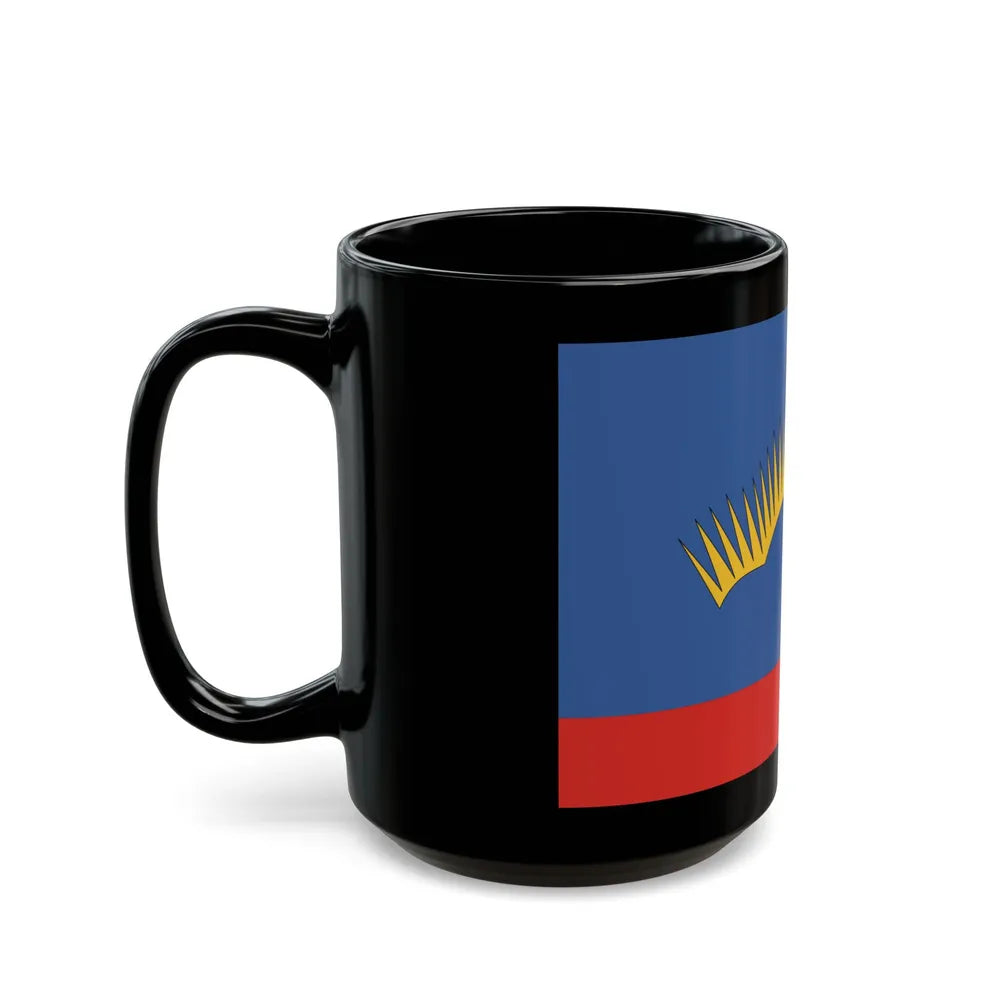 Flag of Murmansk Oblast Russia - Black Coffee Mug-Go Mug Yourself