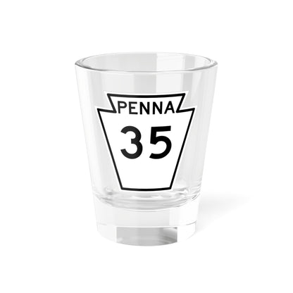 PA-35 1948 (Pennsylvania) (Road Sign) Shot Glass 1.5oz