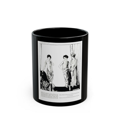 Draped and Cleverly Paneled ..., Harper's Bazaar, November 1921 - Black Coffee Mug-11oz-Go Mug Yourself