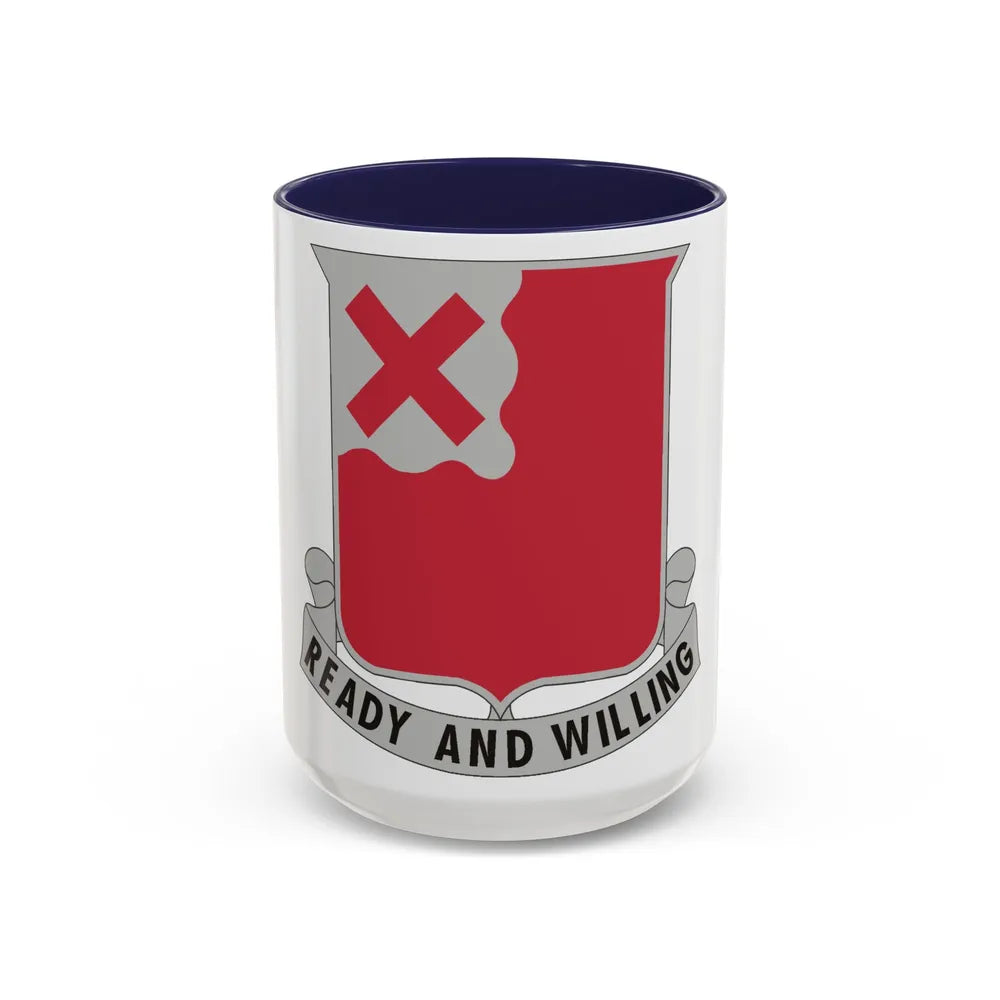 875 Engineer Battalion (U.S. Army) Accent Coffee Mug-15oz-Navy-Go Mug Yourself