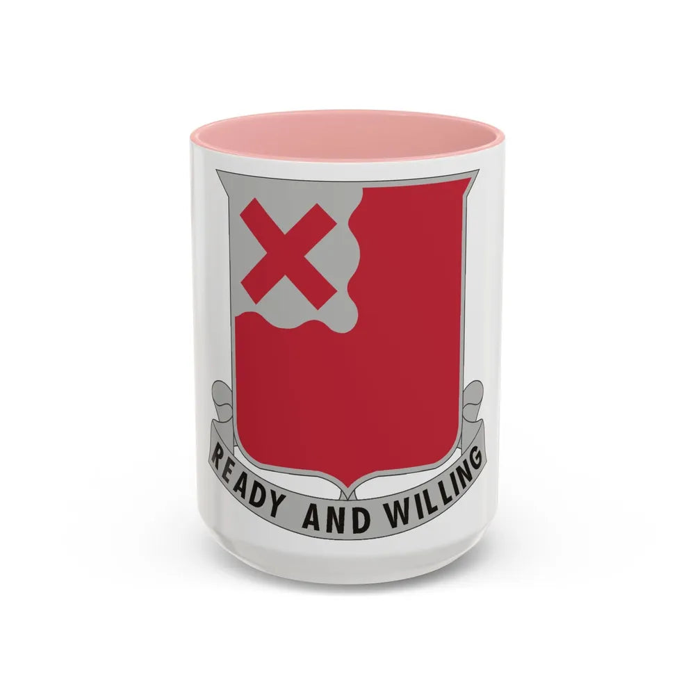 875 Engineer Battalion (U.S. Army) Accent Coffee Mug-15oz-Pink-Go Mug Yourself