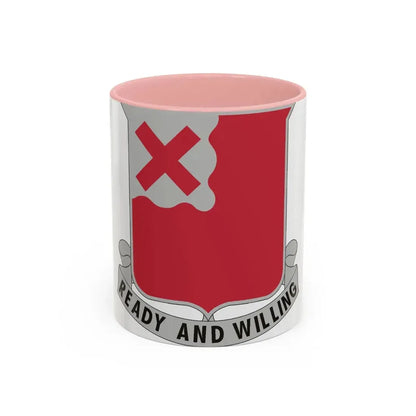 875 Engineer Battalion (U.S. Army) Accent Coffee Mug 11oz Pink - Go Mug Yourself