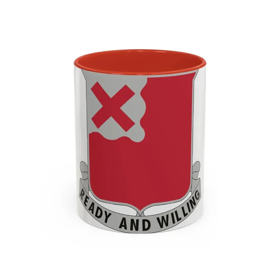 875 Engineer Battalion (U.S. Army) Accent Coffee Mug 11oz Red - Go Mug Yourself