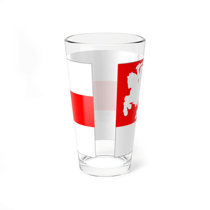 Flag of Biełaruski Asoby Bataljon u skladzie vojska Letuvy (Belarus) (Coat of Arms) Pint Glass 16oz