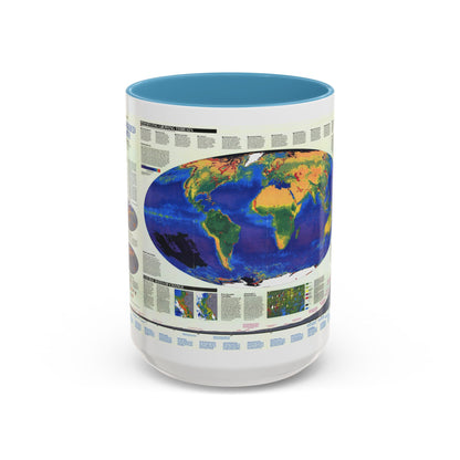 World Map - Endangered Earth (Map) Accent Coffee Mug
