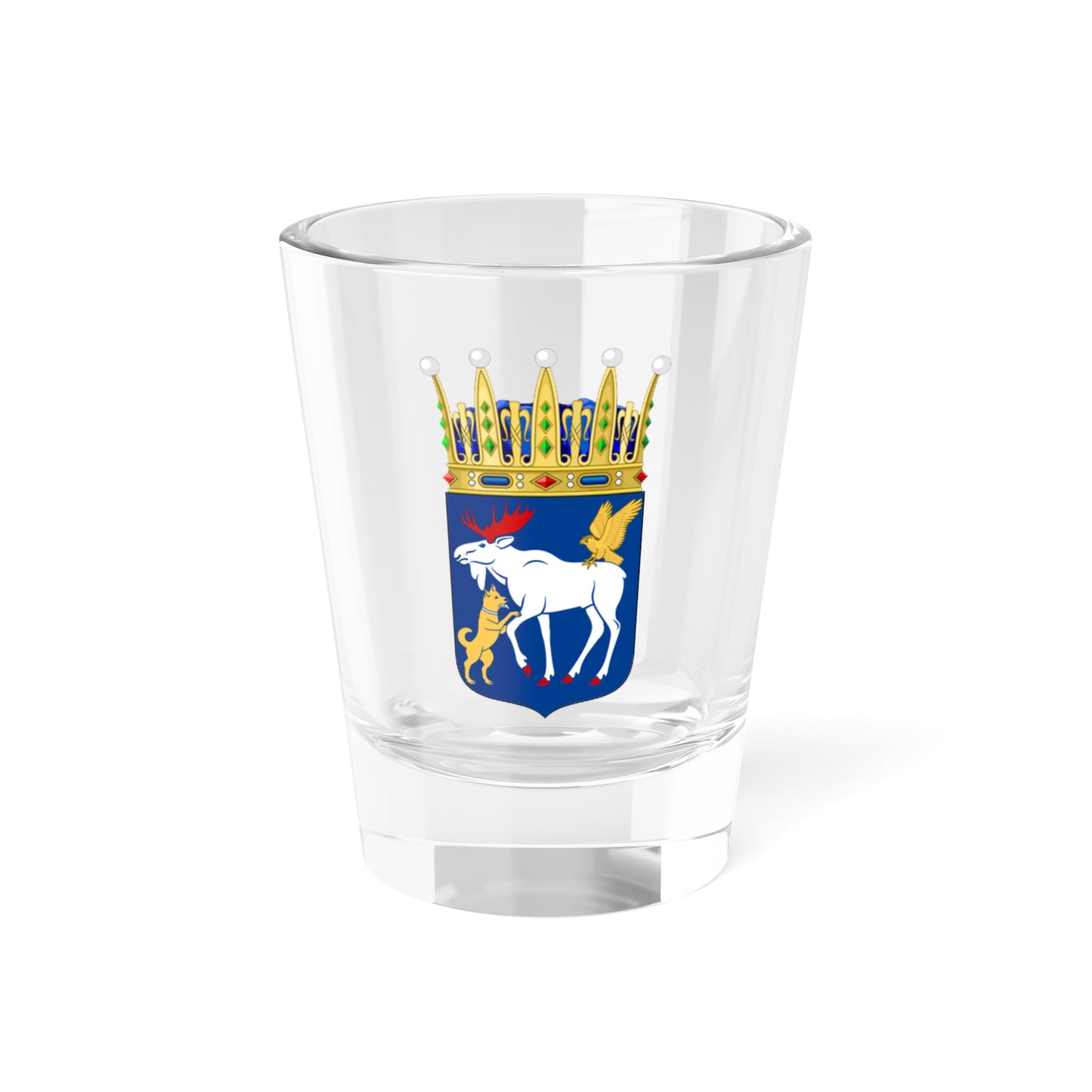 Jämtlands vapen crowned (Sweden) (Coat of Arms) Shot Glass 1.5oz