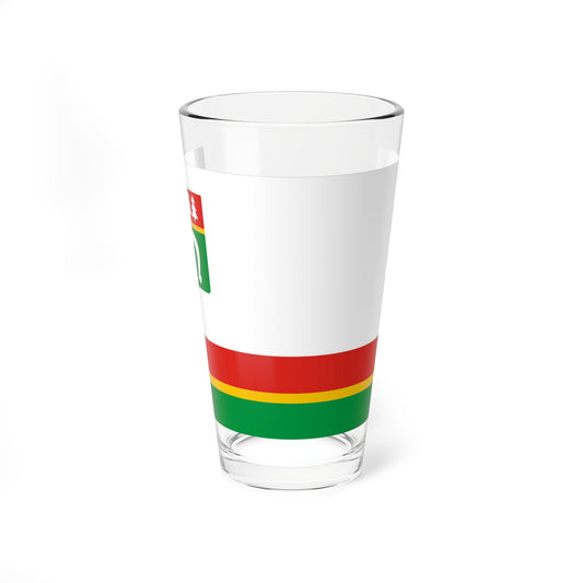Flag of Tosnensky rayon Leningrad oblast (Russia) Pint Glass 16oz