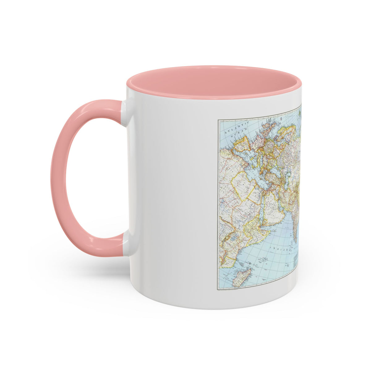 Asia and Adjacent Areas (1942) (Map) Accent Coffee Mug