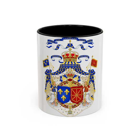 Grand Royal Coat of Arms of France & Navarre - Accent Coffee Mug