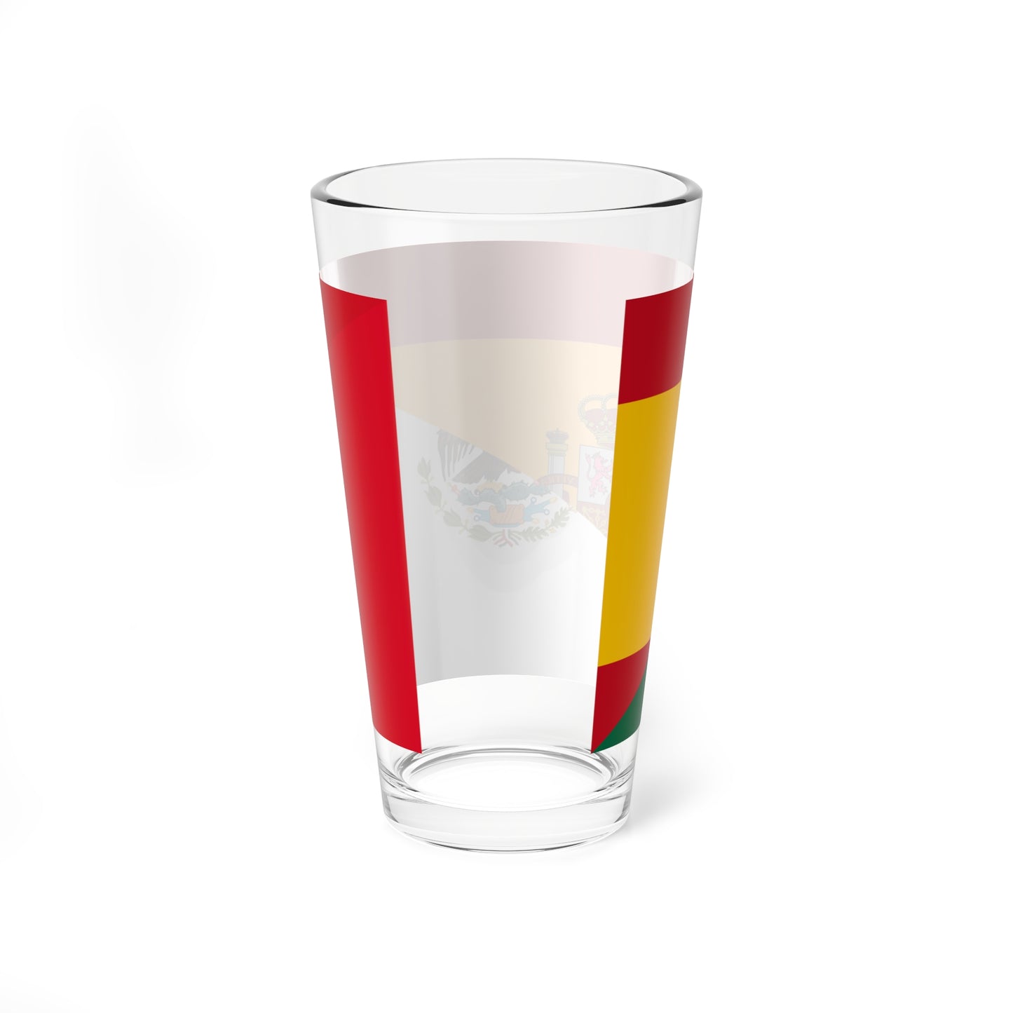 Flag of Spain and Mexico (Mexico) Pint Glass 16oz