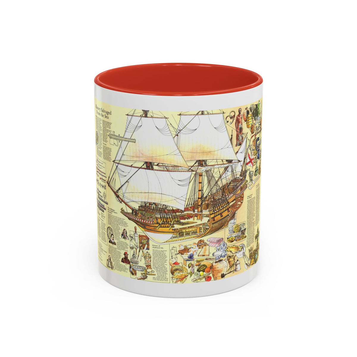 History Salvaged from the Sea (1977) (Map) Accent Coffee Mug