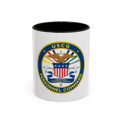 USCG Personnel Command (U.S. Coast Guard) Accent Coffee Mug