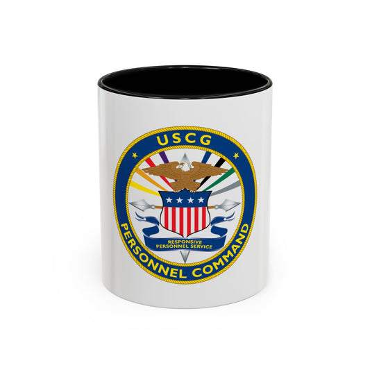 USCG Personnel Command (U.S. Coast Guard) Accent Coffee Mug