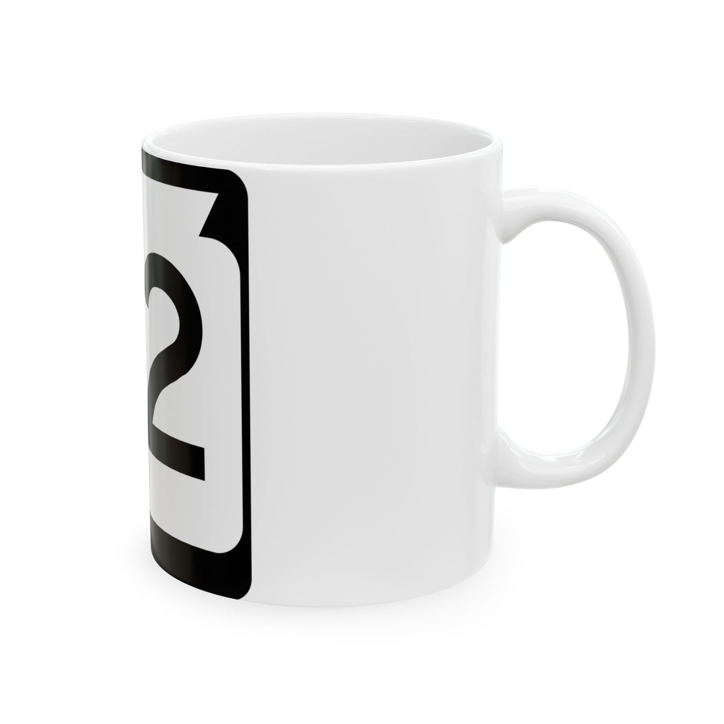 WIS 32 no arrows (Wisconsin) (Road Sign) White Coffee Mug-Go Mug Yourself