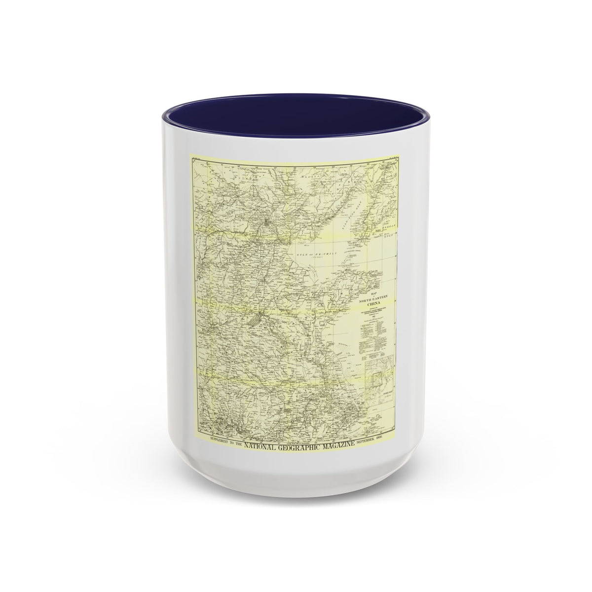 China, North Eastern (1900) (Map) Accent Coffee Mug