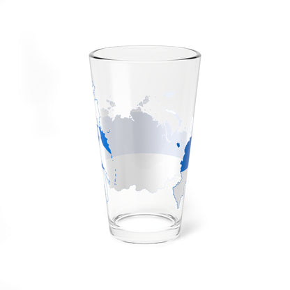 Flag-map of Russia democratic (Russia) Pint Glass 16oz