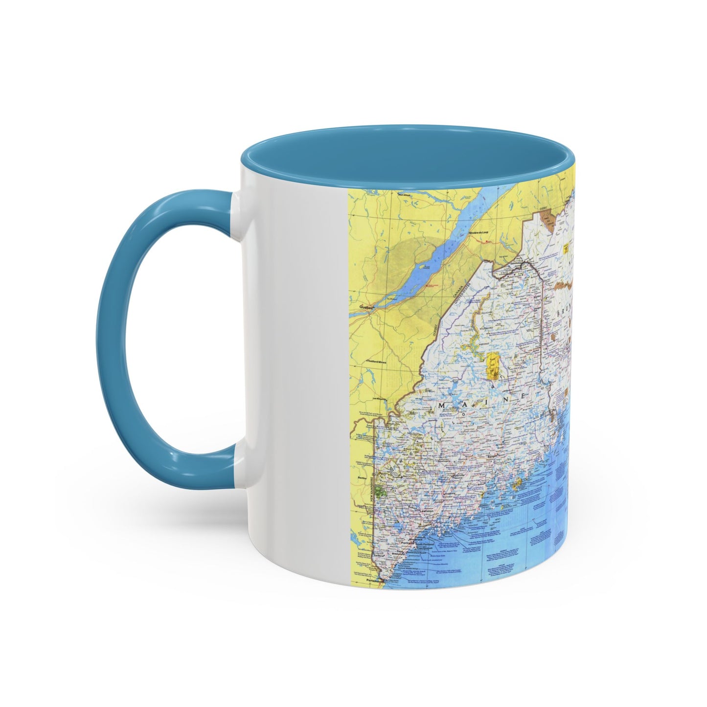 Canada - Maine, with the Maritime Provinces 1 (1975) (Map) Accent Coffee Mug