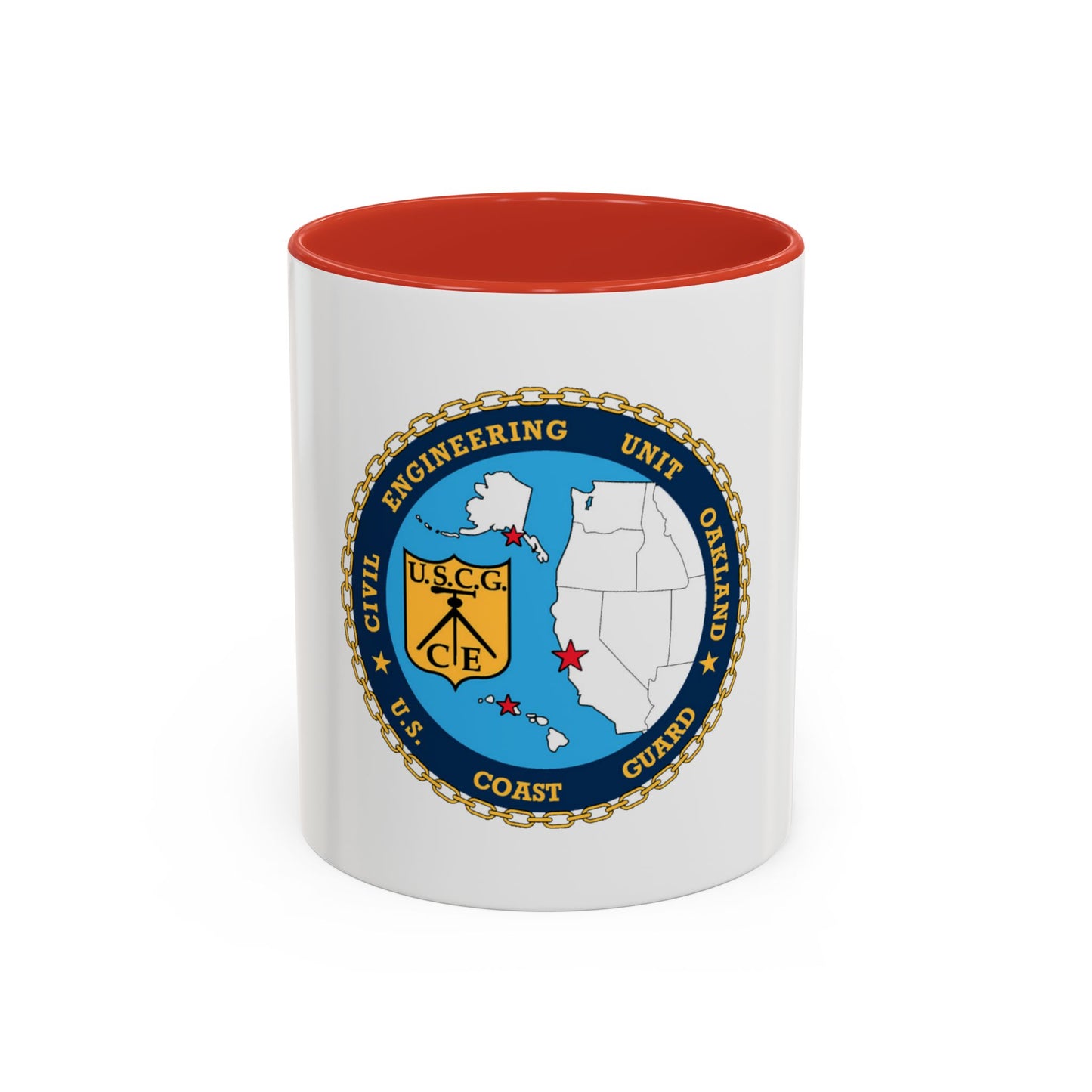 USCG Civil Eng Unit Oakland (U.S. Coast Guard) Accent Coffee Mug