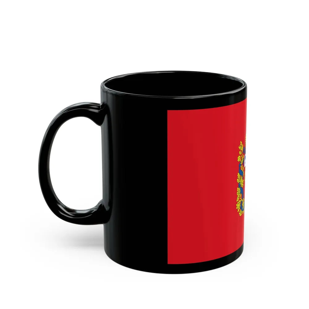 Flag of Orenburg Oblast Russia - Black Coffee Mug-Go Mug Yourself