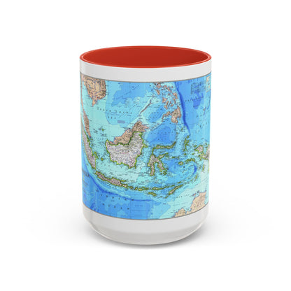 Indonesia 1 (1996) (Map) Accent Coffee Mug