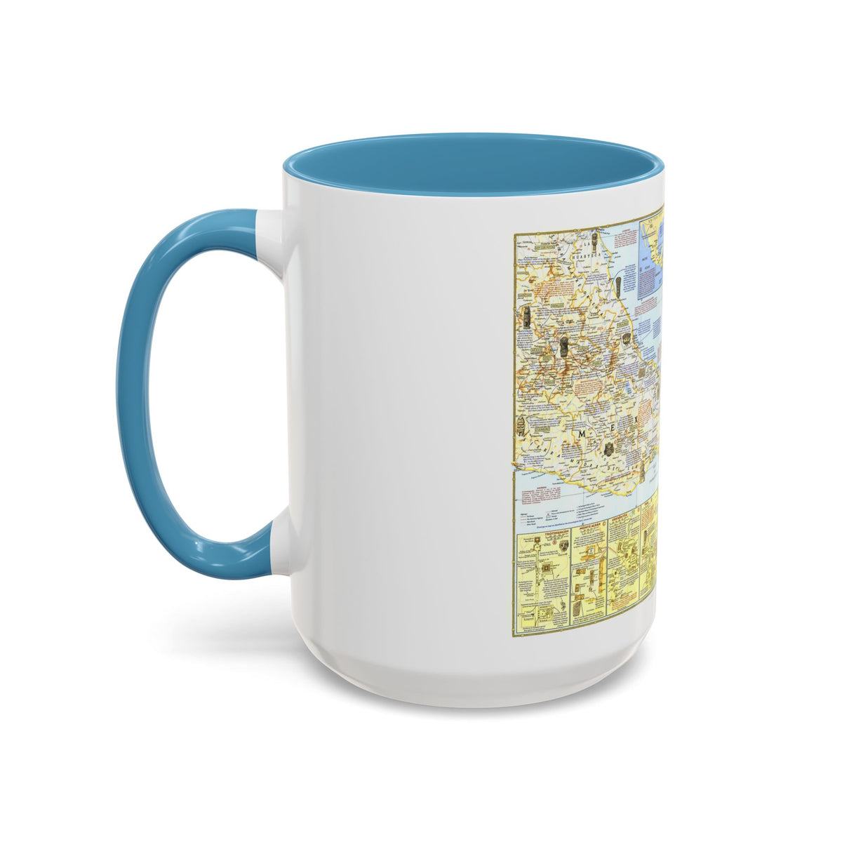Central America - Archeological Map 1 (1968) (Map) Accent Coffee Mug