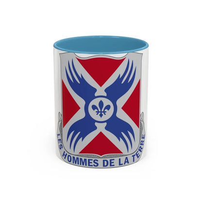 877 Engineer Battalion (U.S. Army) Accent Coffee Mug-11oz-Light Blue-Go Mug Yourself