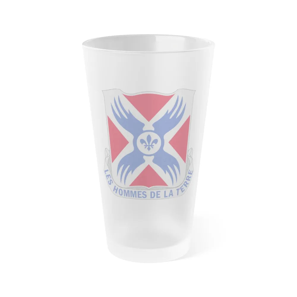 877 Engineer Battalion (U.S. Army) Frosted Pint Glass 16oz-Go Mug Yourself