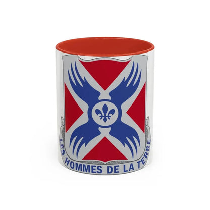 877 Engineer Battalion (U.S. Army) Accent Coffee Mug 11oz Red - Go Mug Yourself