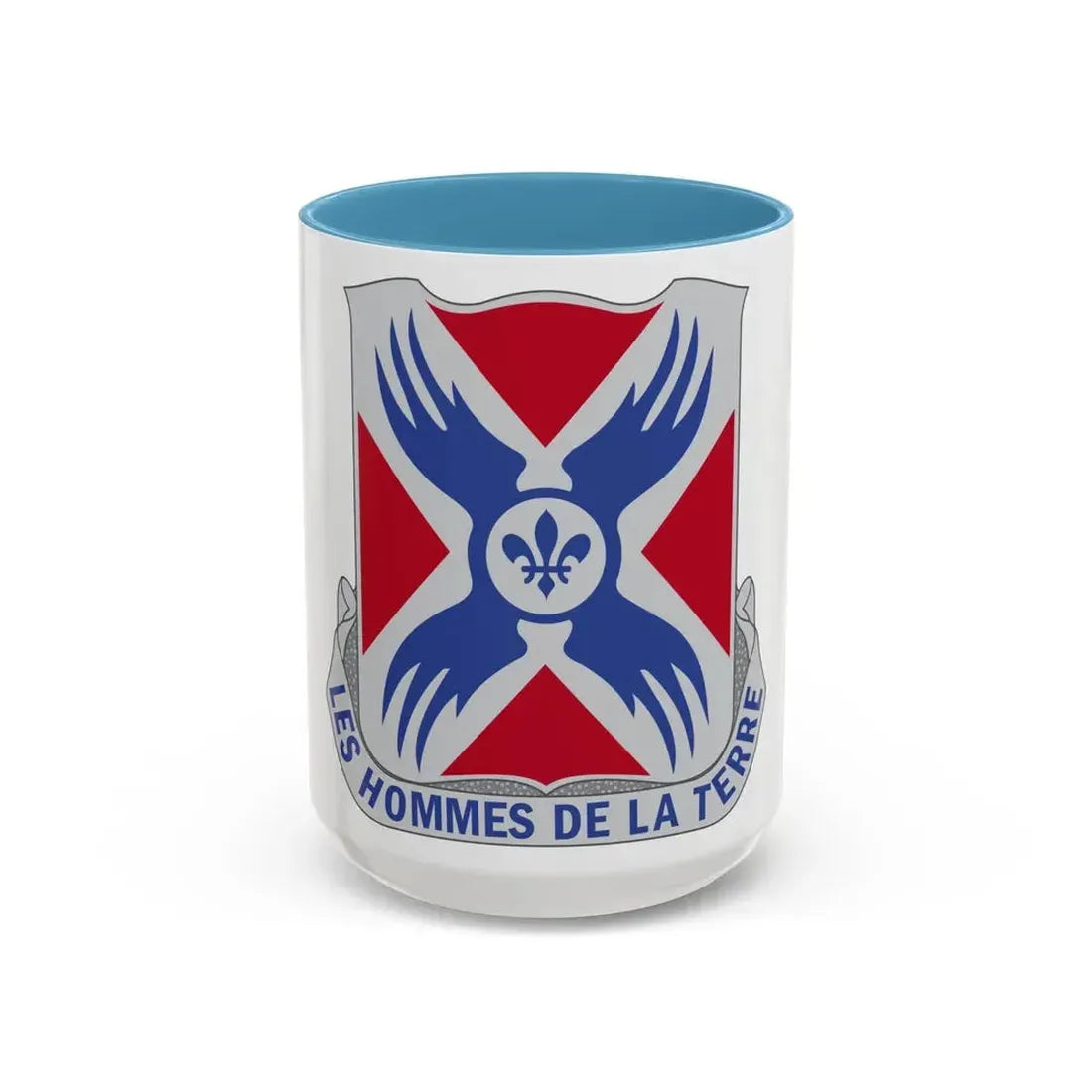 877 Engineer Battalion (U.S. Army) Accent Coffee Mug 15oz Light Blue - Go Mug Yourself