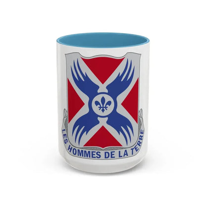 877 Engineer Battalion (U.S. Army) Accent Coffee Mug 15oz Light Blue - Go Mug Yourself