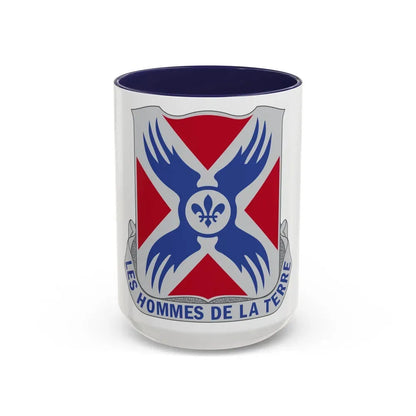 877 Engineer Battalion (U.S. Army) Accent Coffee Mug 15oz Navy - Go Mug Yourself