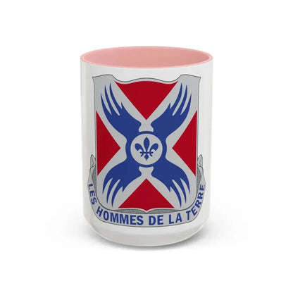 877 Engineer Battalion (U.S. Army) Accent Coffee Mug 15oz Pink - Go Mug Yourself