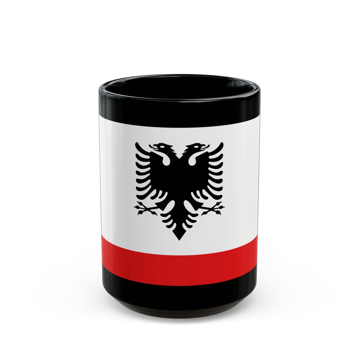Naval Ensign of Albania - Black Coffee Mug