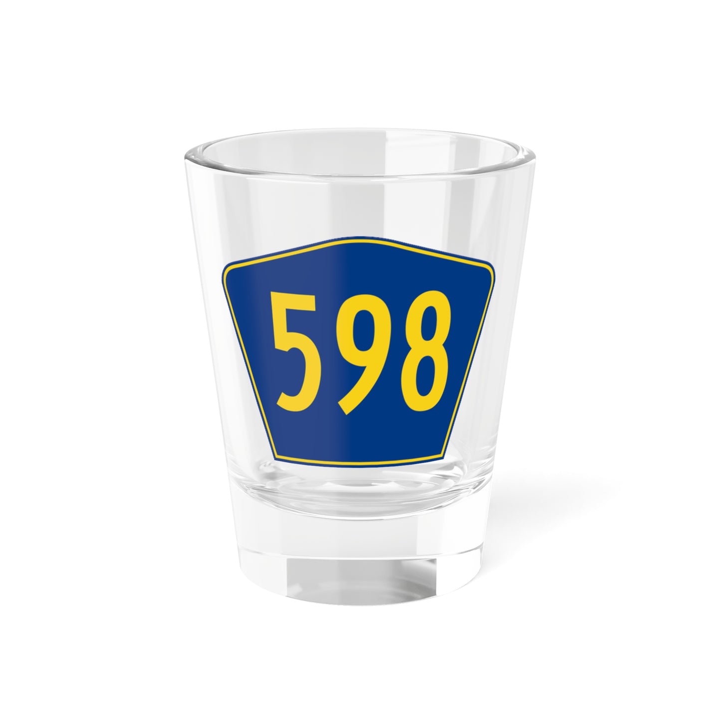 PR secondary 598 (Puerto Rico) (Road Sign) Shot Glass 1.5oz