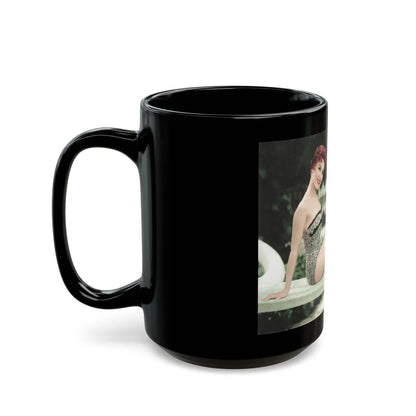 Debra Paget #370 2 (Vintage Female Icon) Black Coffee Mug-Go Mug Yourself