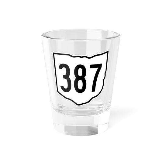 OH-387 1960 (Ohio) (Road Sign) Shot Glass 1.5oz