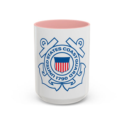 USCG Official Emblem (U.S. Coast Guard) Accent Coffee Mug