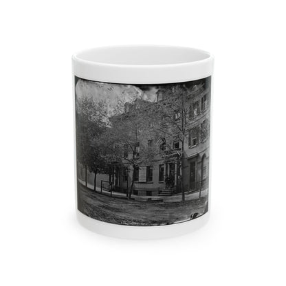 Washington, D.C. Central Office Of The Sanitary Commission, 1333 F Street, N.W. (U.S. Civil War) White Coffee Mug