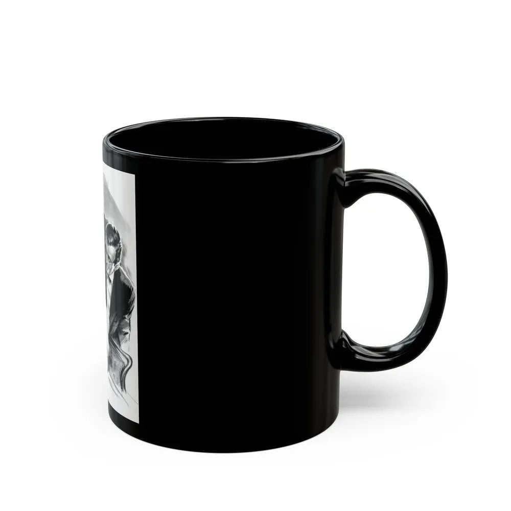 Comedienne, interior magazine illustration - Black Coffee Mug-Go Mug Yourself